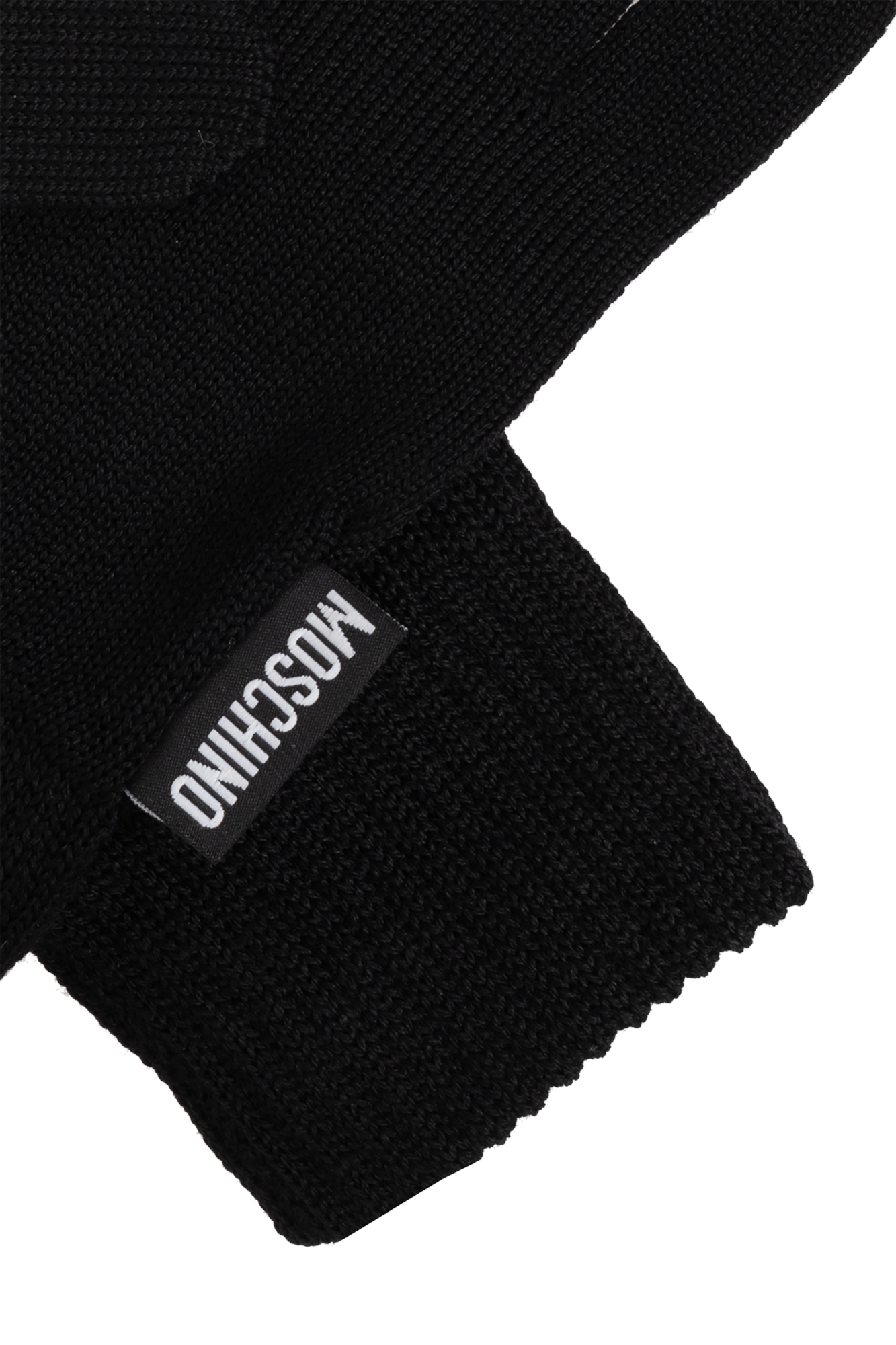 Black Gloves with logo Moschino - SchaferandweinerShops Japan